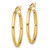 Sterling Silver Gold-Tone Polished 2x25mm Hoop Earrings