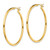Sterling Silver Gold-Tone Polished 2x40mm Hoop Earrings