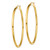 Sterling Silver Gold-Tone Polished 3x65mm Hoop Earrings