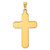 Sterling Silver Gold-tone Polished and Grooved Cross Pendant - QC-2DC0F544-9173