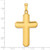 Sterling Silver Gold-tone Polished and Grooved Cross Pendant - QC-2DC0F544-9173
