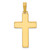Sterling Silver Gold-tone Polished and Grooved Cross Pendant - QC-A06D72E3-4880