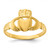 Sterling Silver Gold-tone Polished Claddagh Ring - QR-FC6BAA54-5430