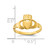 Sterling Silver Gold-tone Polished Claddagh Ring - QR-FC6BAA54-5430