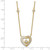 Sterling Silver Gold-tone Polished CZ and Champagne Enamel Open Heart 16 inch with 2 inch Extension Necklace