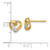 Sterling Silver Gold-tone Polished CZ Love Knot Heart Post Earrings