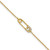 Sterling Silver Gold-tone Polished CZ Safety Pin 9 Inch Plus 1 Inch Extension Anklet