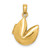 14K 3-D Opens Fortune Cookie Charm