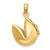 14K 3-D Opens Fortune Cookie Charm