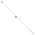 Sterling Silver Gold-tone Polished Feather 9in w/1in ext Anklet