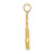 14K 3-D Padlock w/Key Hole Charm