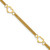 Sterling Silver Gold-tone Polished Heart Multi-Strand 10in Anklet