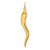 Sterling Silver Gold-tone Polished Italian Horn Pendant