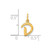 Sterling Silver Gold-tone Polished Letter D Initial Charm