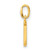 Sterling Silver Gold-tone Polished Letter J Initial Charm