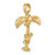 14K 3-D Palm Tree W/Moveable Man Charm