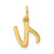 Sterling Silver Gold-tone Polished Letter N Initial Charm