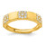 Sterling Silver Gold-tone Polished Pave CZ Squares Size 7 Adjustable Ring