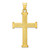 Sterling Silver Gold-tone Polished Solid Cross Pendant - QC-E3A7ADAC-4344