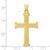 Sterling Silver Gold-tone Polished Solid Cross Pendant - QC-E3A7ADAC-4344