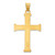 Sterling Silver Gold-tone Polished Solid Cross Pendant - QC-E3A7ADAC-4344