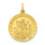 Sterling Silver Gold-tone Polished Solid Saint Christopher Medal Pendant