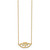 Sterling Silver Gold-tone Polished Two Hearts CZ Necklace