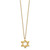 Sterling Silver Gold-tone Star of David 16.5 inch Necklace with 1 inch extension