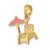 14K 3-D Pink Enamel Beach Chair and Umbrella Charm