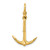 14K 3-D Polished Anchor 2 Piece and Moveable Charm - K7-2FA0E9A2-2455