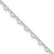 Sterling Silver Heart Charm 9in Plus 1in ext. Anklet