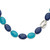 Sterling Silver Hematite, Jade, Lapis, Quartz w/2in ext Necklace
