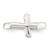 Sterling Silver Horizontal Tiny Freeform Cross Ring - QR-3F93C665-7526