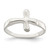 Sterling Silver Horizontal Tiny Freeform Cross Ring - QR-E5102E48-9553