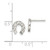 Sterling Silver Horseshoe Mini Earrings