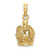 14K 3-D Polished Crown Charm