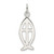 Sterling Silver Ichthus Fish Cross Charm - QC-71712CEA-3179