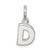 Sterling Silver Letter D Initial Charm - QC-169C85D8-9836