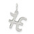 Sterling Silver Letter H Initial Charm - QC-0BB338E6-9961
