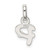 Sterling Silver Letter P with Enamel Pendant