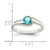 Sterling Silver Light Blue Round Bezel CZ Ring - QR-08354078-3807