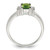 Sterling Silver Lime Green & White CZ Ring - QR-E4784BDC-7705