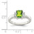Sterling Silver Lime Green & White CZ Ring - QR-E4784BDC-7705