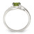 Sterling Silver Lime Green Oval CZ Ring - QR-5F6DF714-3944