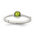 Sterling Silver Lime Green Round Bezel CZ Ring - QR-885E8F72-3982
