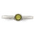 Sterling Silver Lime Green Round Bezel CZ Ring - QR-885E8F72-3982