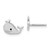 Sterling Silver Madi K Polished & Enameled Whale Children's Post Earrings
