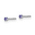 Sterling Silver Madi K Rhodium-plated 2.00mm Purple CZ Childrens Stud Post Earrings