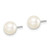 Sterling Silver Madi K Rhodium-plated 6-7mm White Round Freshwater Cultured Pearl Post Earrings