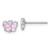 Sterling Silver Madi K Rhodium-plated Enameled Pink Butterfly Childrens Post Earrings